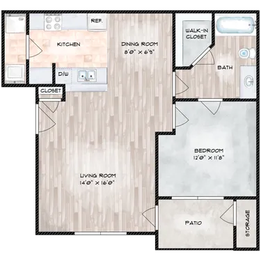 Rancho Sierra Apartments San Antonio Floorplan 2