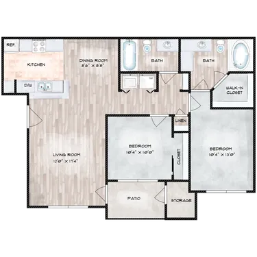 Rancho Sierra Apartments San Antonio Floorplan 3