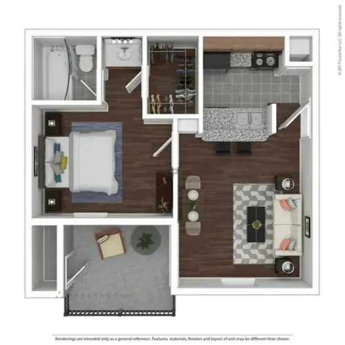 Renata on Fredericksburg San Antonio FloorPlan 1
