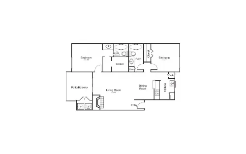 Residences at Medical Apartments San Antonio FloorPlan 6
