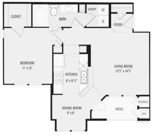 Residences at Salado San Antonio Floorplan 1