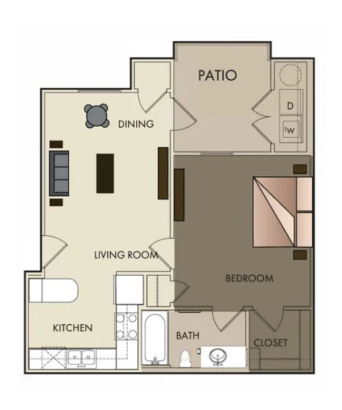 Roots at O'Connor San Antonio FloorPlan 1