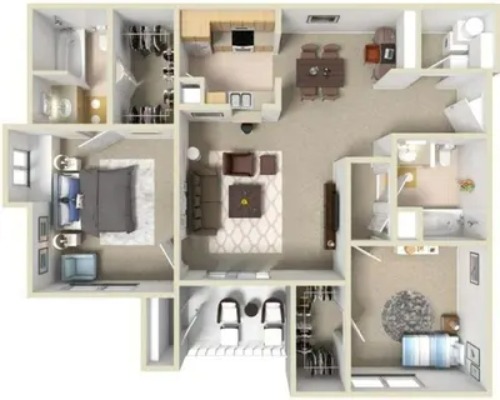 Saddle Ridge Apartments San Antonio FloorPlan 4