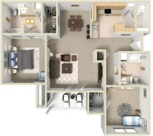 Saddle Ridge Apartments San Antonio FloorPlan 5