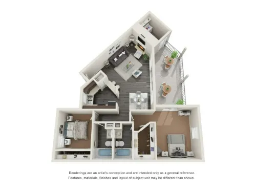 Saddlewood Apartments Lubbock FloorPlan 5