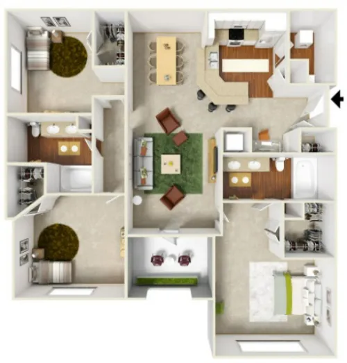 San Miguel Apartment San Antonio FLoorPlan 6