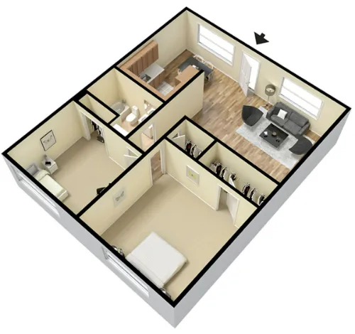 San Remy Apartments Lubbock FloorPlan 2