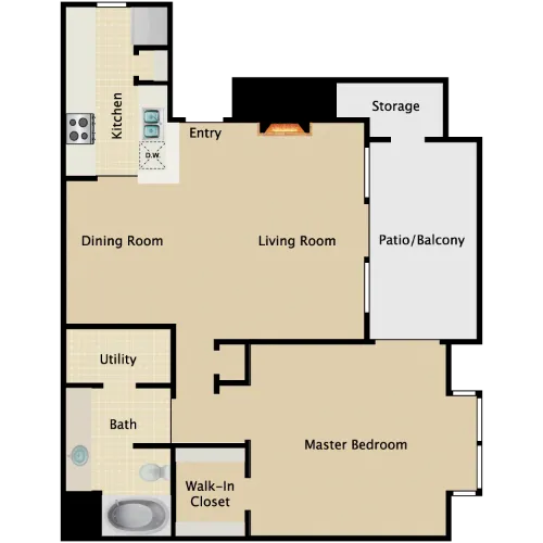 Santa Fe Condo Apartments San Antonio Floorplan 2