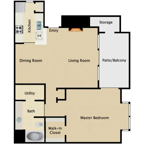 Santa Fe Condo Apartments San Antonio Floorplan 3