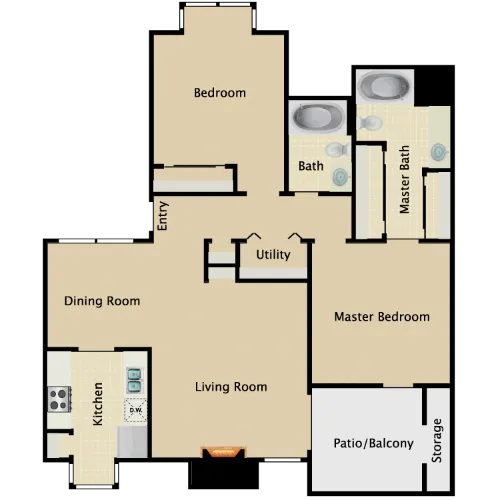 Santa Fe Condo Apartments San Antonio Floorplan 5