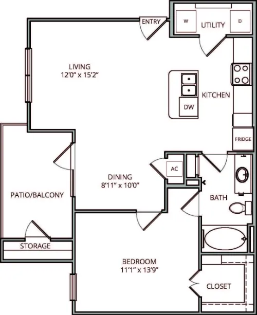 Savannah Oaks Apartments floor plan 2