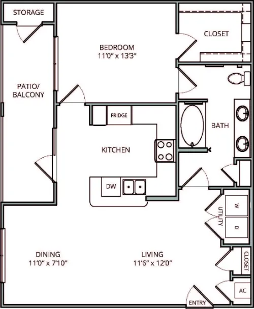 Savannah Oaks Apartments floor plan 3
