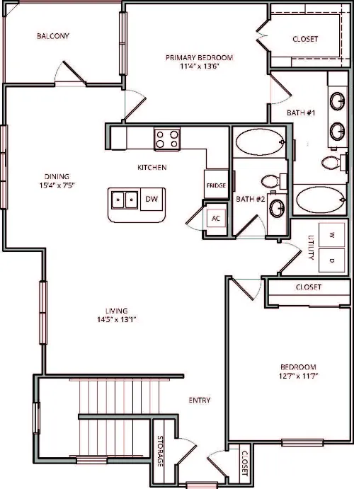 Savannah Oaks Apartments floor plan 7