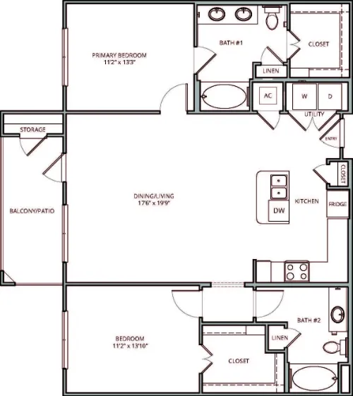 Savannah Oaks Apartments floor plan 8