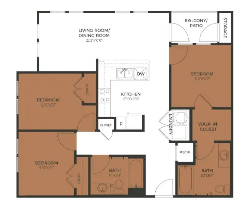 Seven07 Lofts San Antonio Floorplan 3