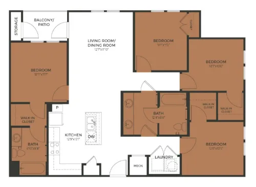 Seven07 Lofts San Antonio Floorplan 6
