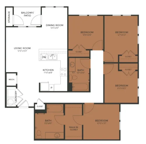 Seven07 Lofts San Antonio Floorplan 7