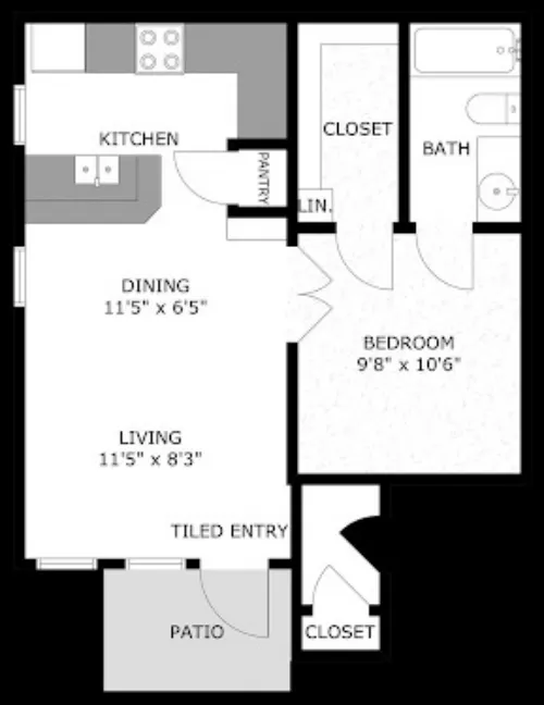 Solara Apartment San Antonio FloorPlan 1