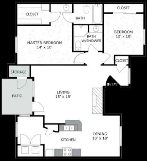 Solara Apartment San Antonio FloorPlan 6