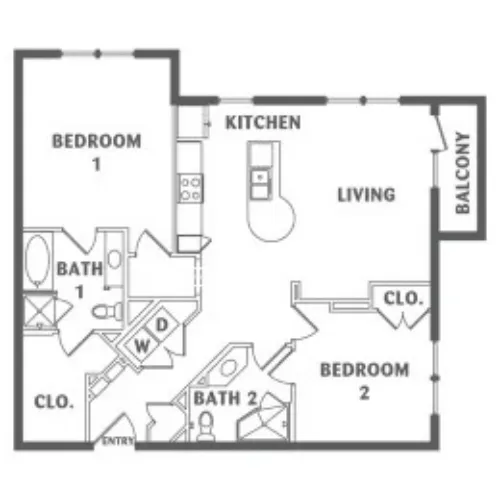 Southtown Flats San Antonio FloorPlan 8