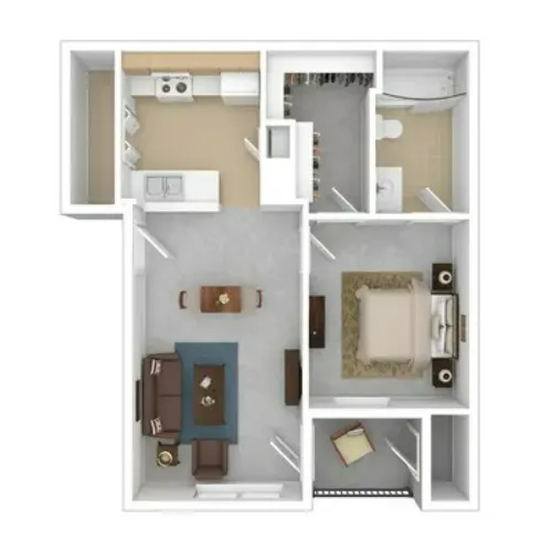 Springfield Apartments Lubbock FloorPlan 1
