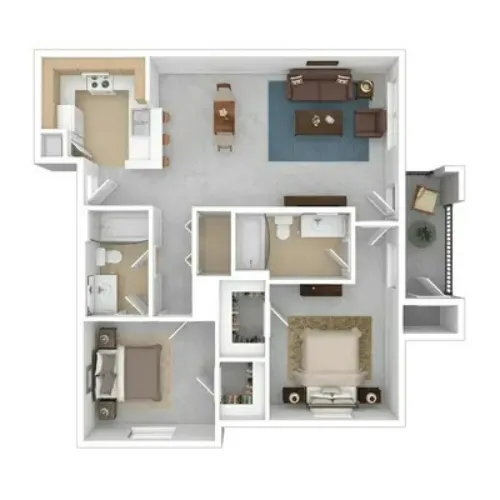 Springfield Apartments Lubbock FloorPlan 4