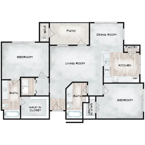 Stonehouse Apartment Homes San Antonio Floorplan 3