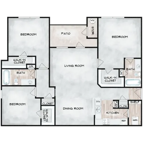 Stonehouse Apartment Homes San Antonio Floorplan 4