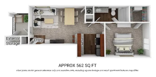 Sutton House Apartments San Antonio Floorplan 1