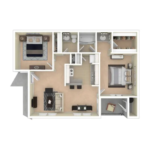 Sycamore Creek Apartments Schertz Floorplan 4