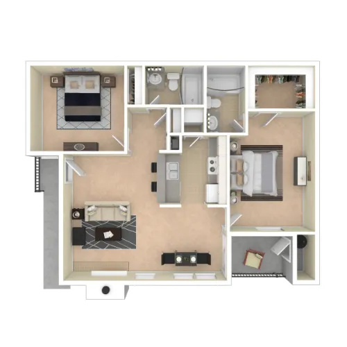 Sycamore Creek Apartments Schertz Floorplan 5