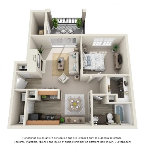TalaVera Apartments San Antonio Floorplan 1