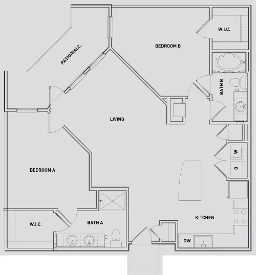 The Abbey at Medical Center San Antonio Floorplan 12