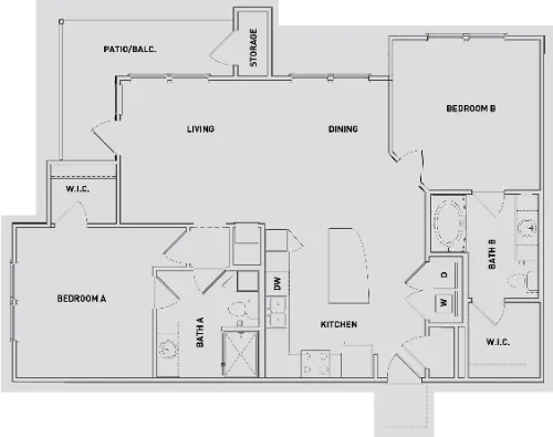 The Abbey at Medical Center San Antonio Floorplan 14