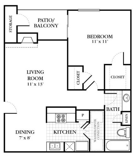 The Abbey at Medical Center San Antonio Floorplan 2