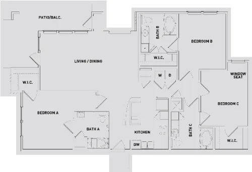 The Abbey at Medical Center San Antonio Floorplan 21