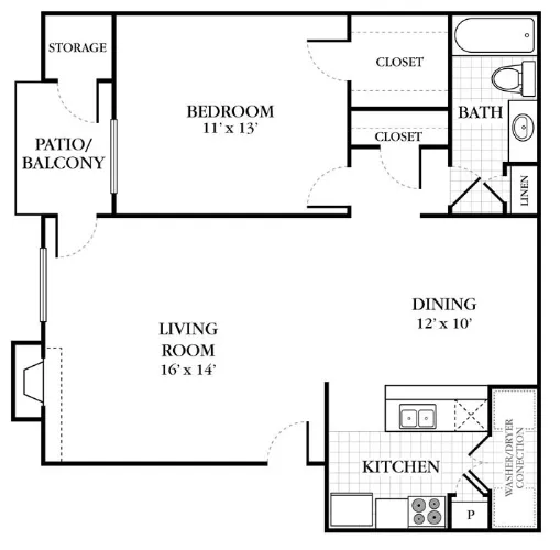 The Abbey at Medical Center San Antonio Floorplan 3