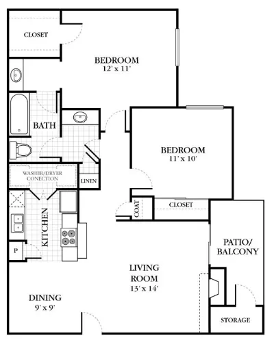 The Abbey at Medical Center San Antonio Floorplan 4