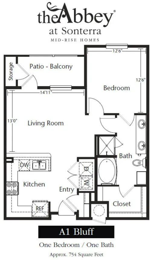 The Abbey at Sonterra San Antonio FloorPlan 1
