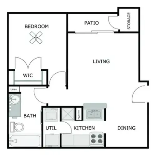 The Arboretum Apartment San Antonio FloorPlan 2