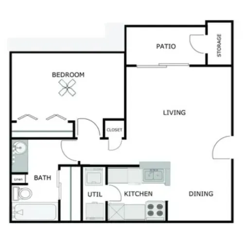 The Arboretum Apartment San Antonio FloorPlan 4