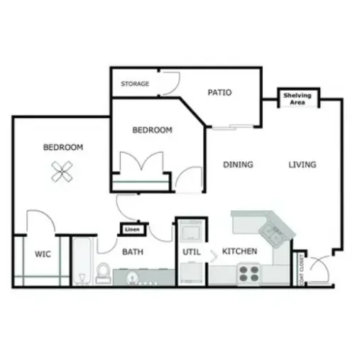 The Arboretum Apartment San Antonio FloorPlan 5