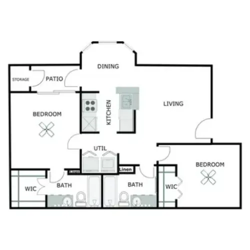 The Arboretum Apartment San Antonio FloorPlan 7