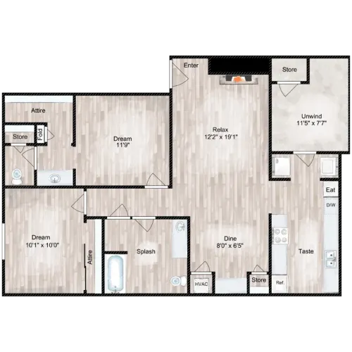 The Branch at Medical Center San Antonio Floorplan 5