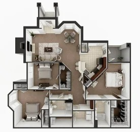 The Dominion Apartments Lubbock FloorPlan 10