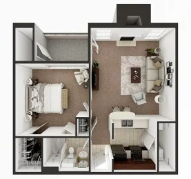 The Dominion Apartments Lubbock FloorPlan 2