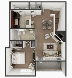 The Dominion Apartments Lubbock FloorPlan 3