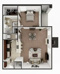 The Dominion Apartments Lubbock FloorPlan 4