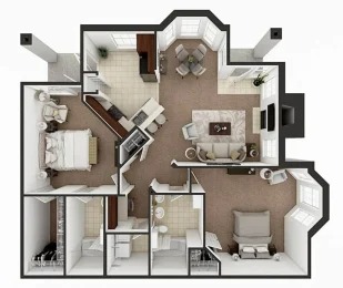 The Dominion Apartments Lubbock FloorPlan 8