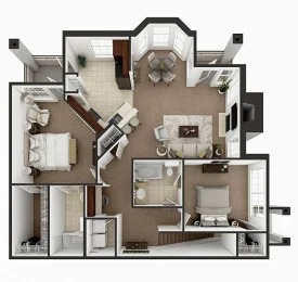 The Dominion Apartments Lubbock FloorPlan 9